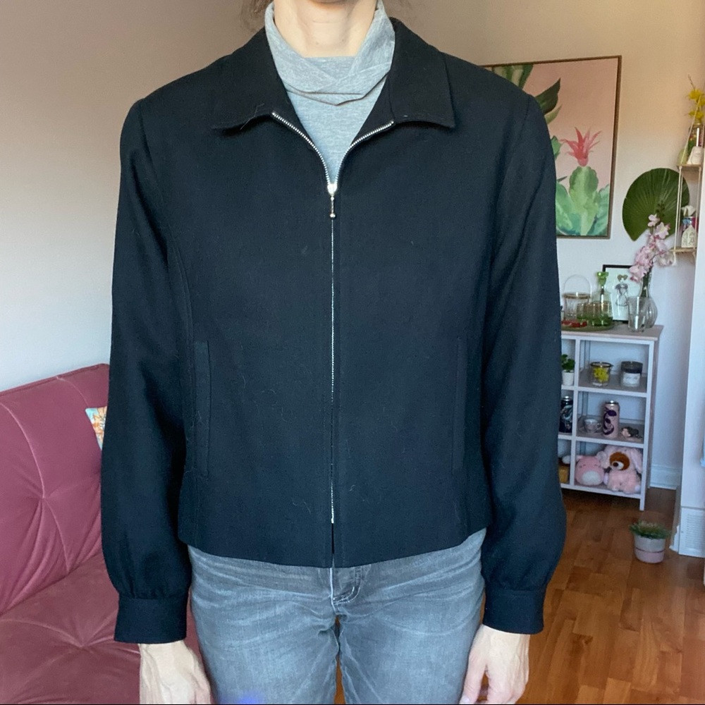 Classic Black Zip-Front Women's Jacket